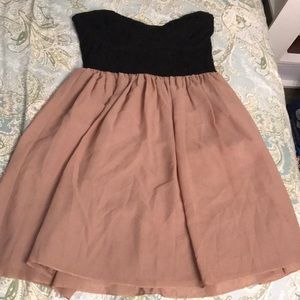 ASOS tan and black dress